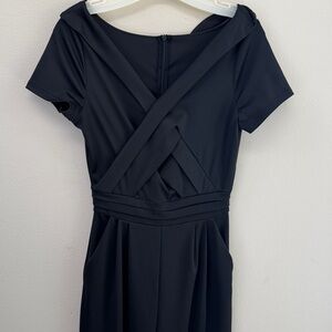 Women’s Black Shortsleeved Pants Jumpsuit SzS